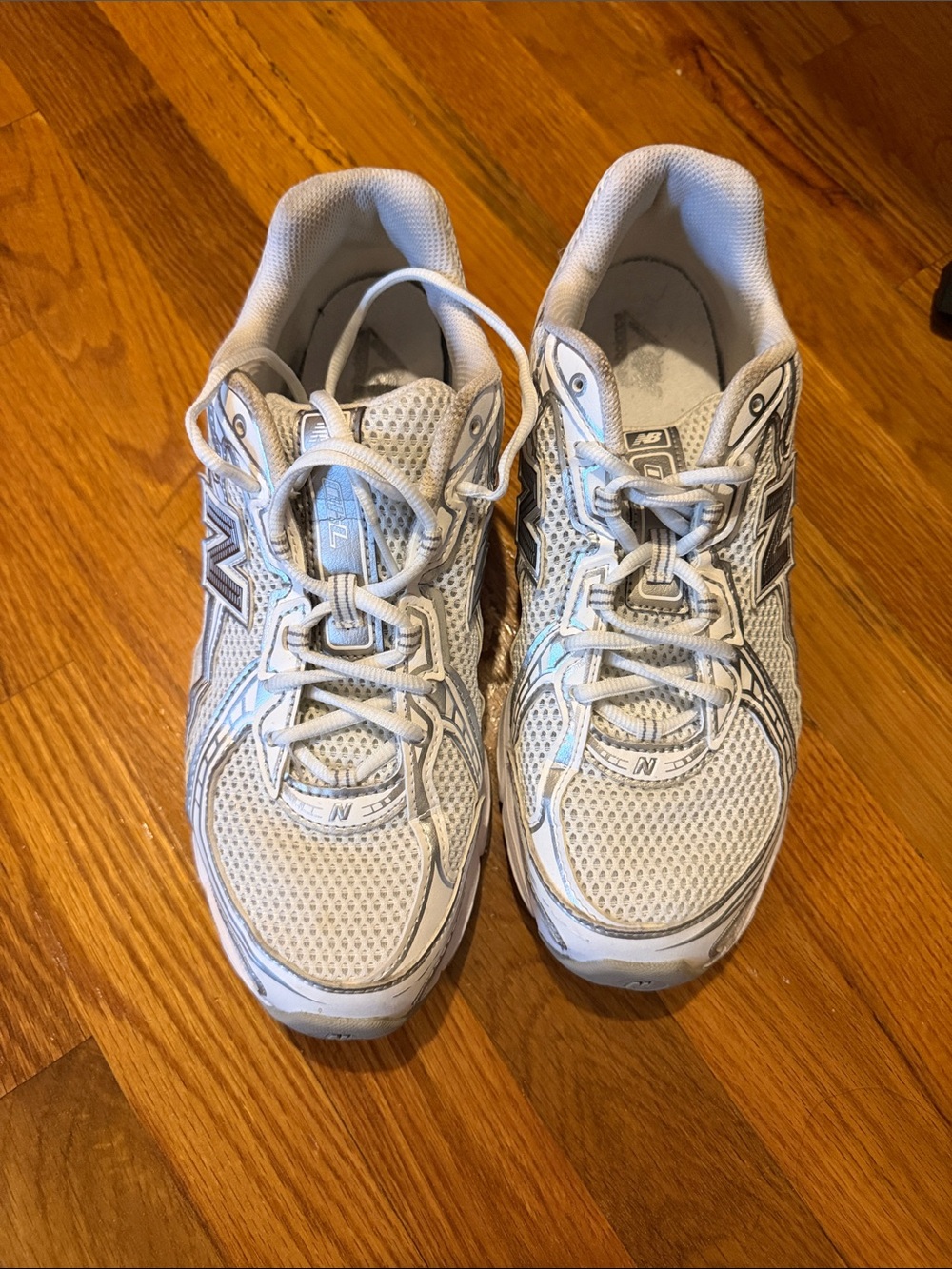 New Balance White Women's Mesh Lace-Up Sneakers